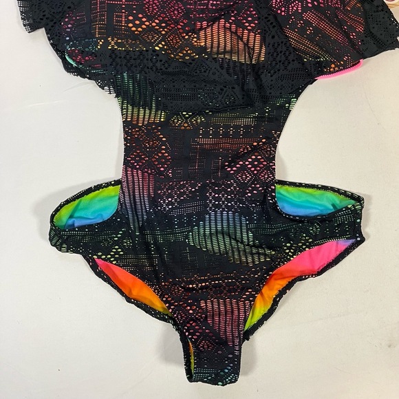 Op Ocean Pacific Girls Eyelet Lace One Piece Swimsuit XL - Picture 7 of 8